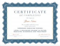 Level 2 Advanced Course in Diving Medicine: Diagnosis and Treatment